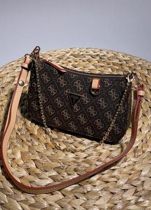 Сумка в стиле guess mini bag brown