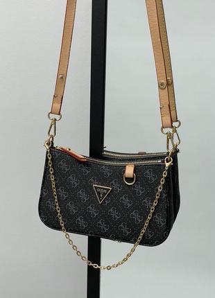 Сумка в стиле guess mini bag black/blue