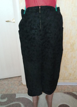 Кожаная юбка с лазерным рисунком/юбка/спидниця/4 фото