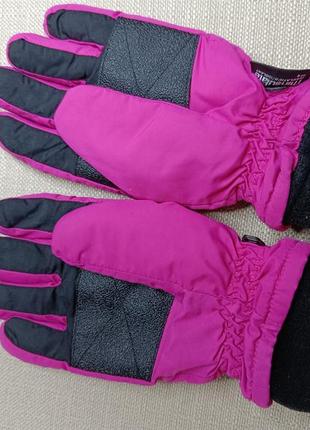 Лыжные перчатки. теплые перчатки. розовые перчатки. детские перчатки.2 фото