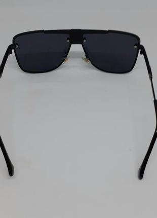 Carrera чоловічі сонцезахисні окуляри маска чорні однотонні в чорному металі5 фото