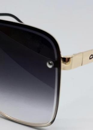 Carrera чоловічі сонцезахисні окуляри маска темно сірі з градіентом в золотому метвлі3 фото