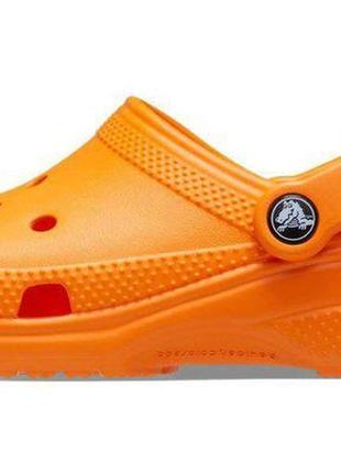 Кроксы шлепанцы женские оранжевые сабо crocs classiс orange clog3 фото