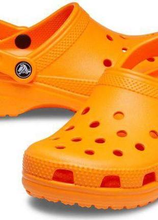Крокси шльопанці помаранчеві сабо crocs classiс orange clog