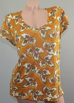 Monoprix femme стильная футболка 100% лён (m)