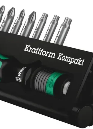 Набор wera kraftform kompakt 10 отвертка и 9 насадок германия оригинал