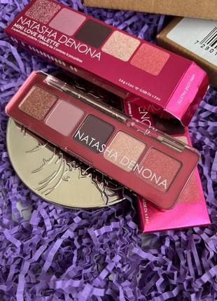 Палетка теней natasha denona mini love eyeshadow palette тени для век 4 г