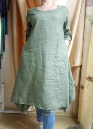 Льняное платье -туника