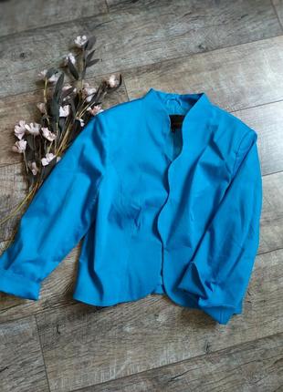 Новый укароченый блейзер/пиджак/жакет от bonprix лазурного цвета-44р
