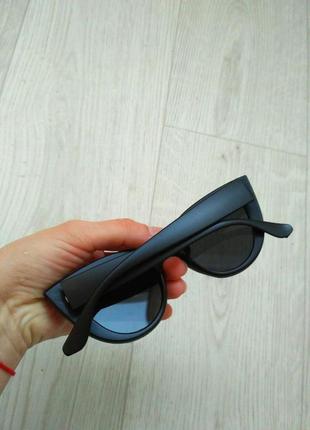 Скидка!новые,стильные,модные,тренд,солнцезащитные очки,ретро,черные лисички матовые7 фото
