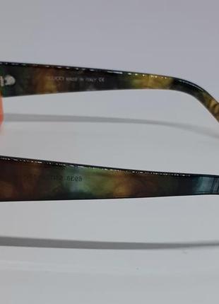 Очки в стиле gucci женские солнцезащитные черные однотонные в яркой оранжевой оправе4 фото