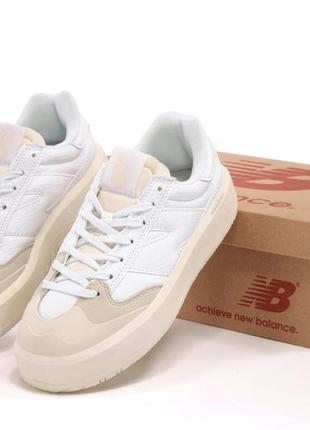 Женские популярные кожаные белые кроссовки new balance ct302 🆕 нью баланс