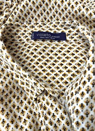 Violeta by mango, рубашка блуза вискоза, made in morocco4 фото