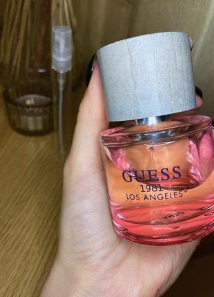 Распив/ отливант 10мл туалетной воды guess- 1981 los angeles 🇺🇸 гес - лос анджелес edt оригинал сша, пробник/миниатюра2 фото