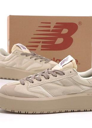 Жіночі популярні бежеві замшеві кросівки new balance ct302 🆕 нью баланс
