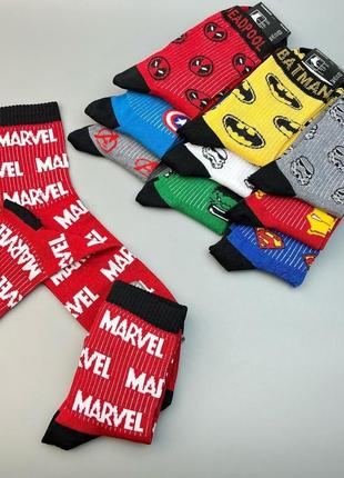 Розпродаж шкарпетки, бокси marvel , носки, супергерої марвел в боксі 10 шт, 30/34, 36/40, 41/458 фото