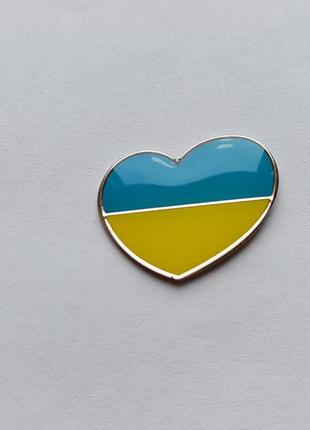 Значок "україна в серці" (пін, брошка)