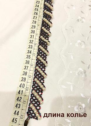 Колье, ожерелье из бисера «хенд-мейд»