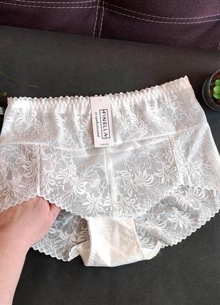 Кружевные трусики большой размер высокая посадка батал