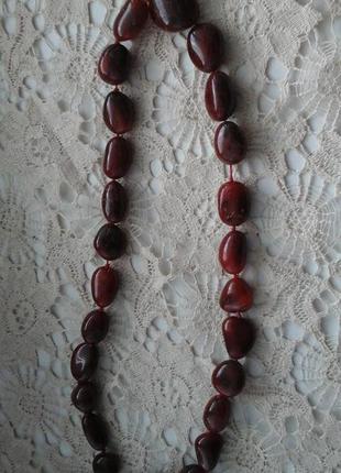 Бусы из сердолика