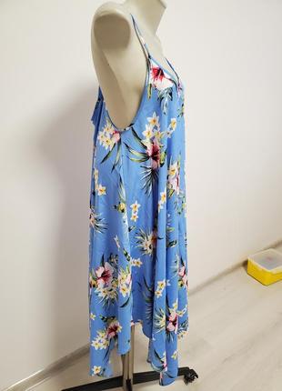 Гарне легке плаття на бретельках вільного фасону розлітайка4 фото