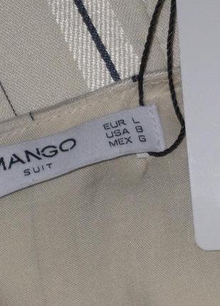 Бежевое вискозное платье в полоску mango р-р129 фото