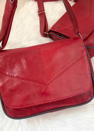 Шкіряний клатч,сумка шкіряна,червона сумка, червоний клатч стильний