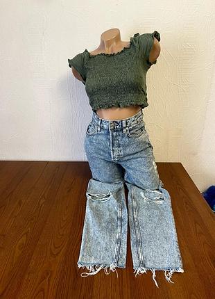 Крутые высокие джинсы h&m