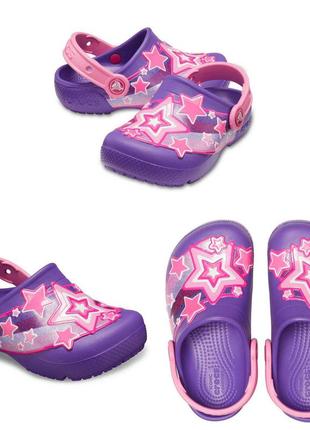 Клоги crocs clog со звездочками c10 оригинал