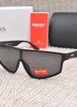 Фирменные солнцезащитные спортивные матовые очки beach force polarized