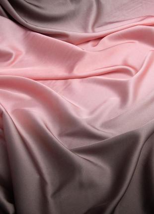 Ткань плательная атлас шелк деграде рожевий2 фото