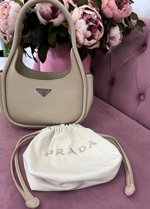 Сумка prada leather handbag beige4 фото