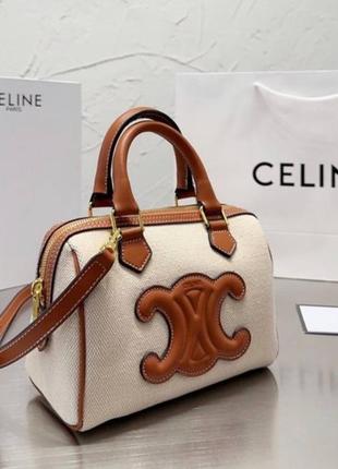 Сумка из натуральной  кожи celine brown1 фото