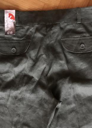 Новые льняные свободные брюки от tu! p.-12 long!4 фото