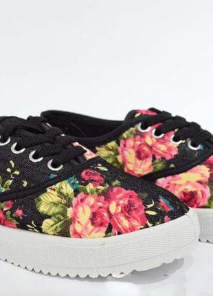 Мокасины/кеды в цветочек