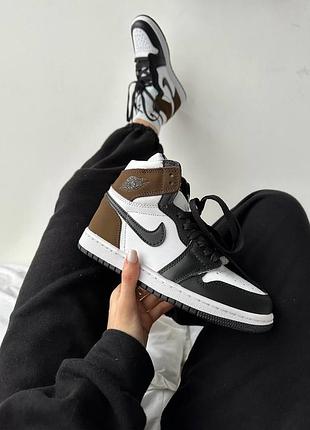 Кроссовки женские nike air jordan 1 retro high “dark mocha”