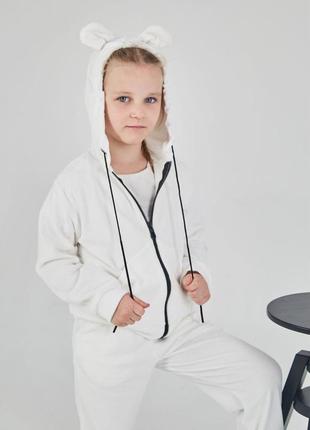 Велюровый спортивный костюм с ушками на девочку р.110,116,122,1284 фото