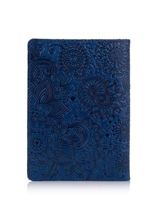 Обложка для паспорта hiart pc-01 crystal blue "mehendi art"3 фото