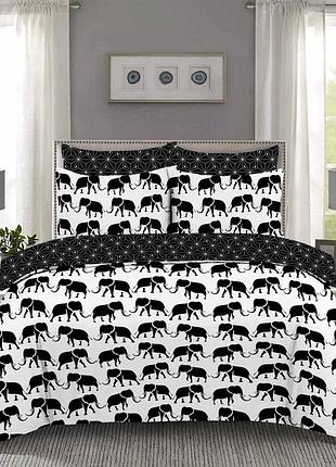 Двоспальний постільний комплект-слоники