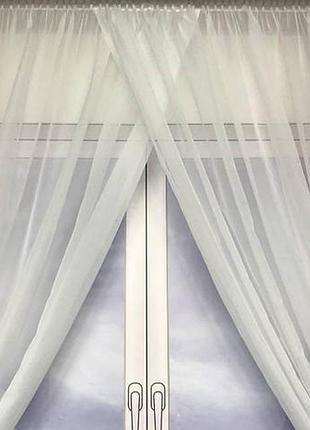 Занавеска из микровелюра и шифона 400x170 cм розовая