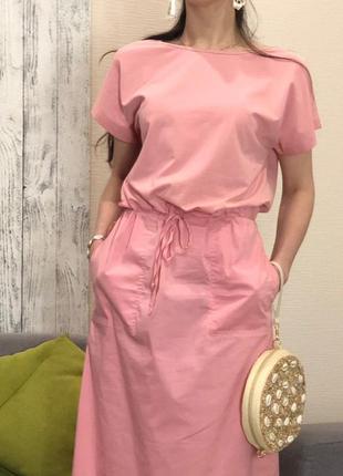 Платье розового цвета rosa shock (италия) размер m-l3 фото
