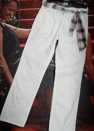 Штани на дівчинку, підліткові, літні, білі, 14