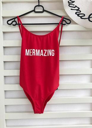 Купальник фірмовий червоний з англії mermazing xs 8