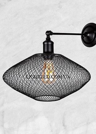 Чёрная бра на ровной ножке