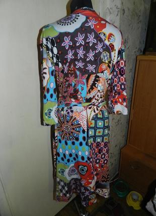Трикотажный-стрейч,натуральный?,яркий,красивый халат на запах,с поясом3 фото