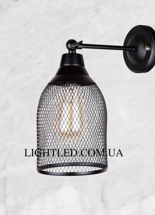 Чёрное бра в стиле лофт (907-w008f-1 bk)