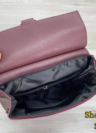 Сумка-рюкзак жіноча «маріо» бордова3 фото