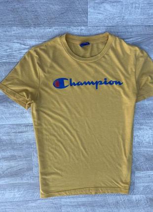 Champion футболка s мужская желтая2 фото