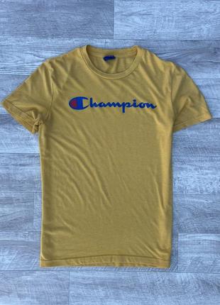 Champion футболка s мужская желтая1 фото