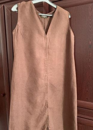 Льняное платье, сарафан pou nou, испания. размер м3 фото